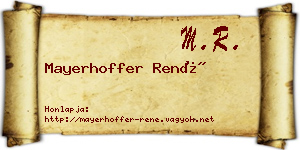 Mayerhoffer René névjegykártya